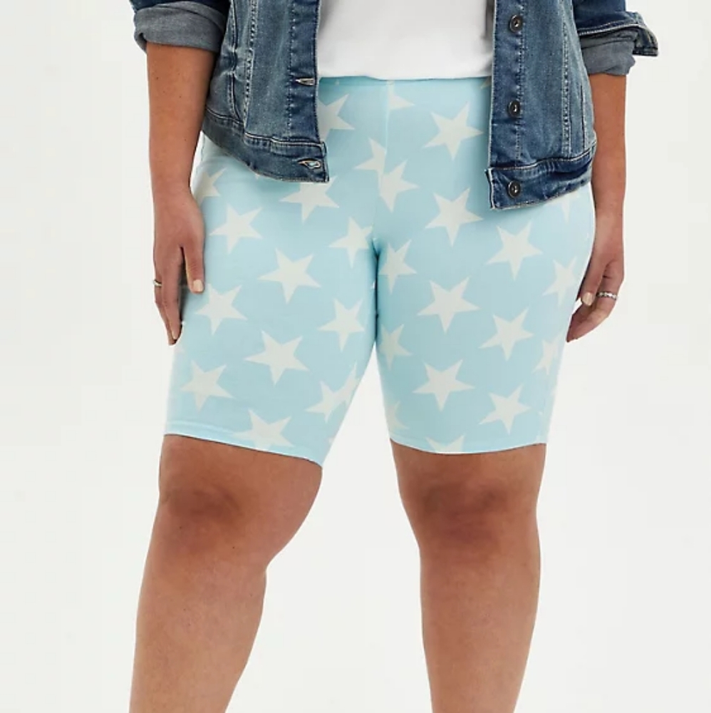 Nwt torrid blue stars bike shorts. Size 1